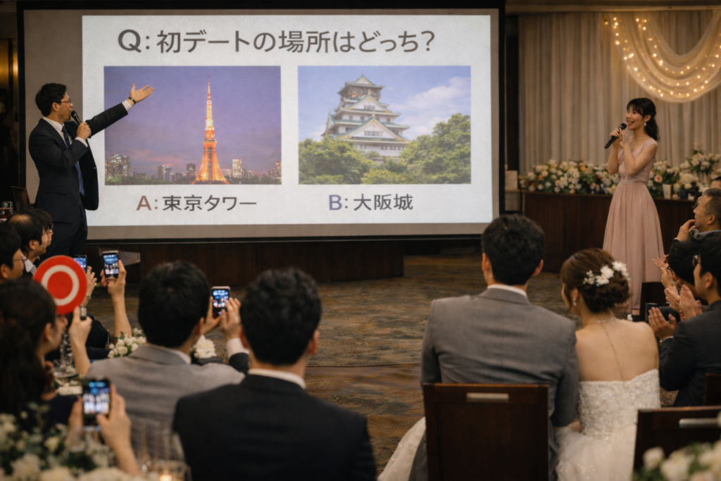 結婚式の余興アイデア完全版|盛り上がる演出まとめ